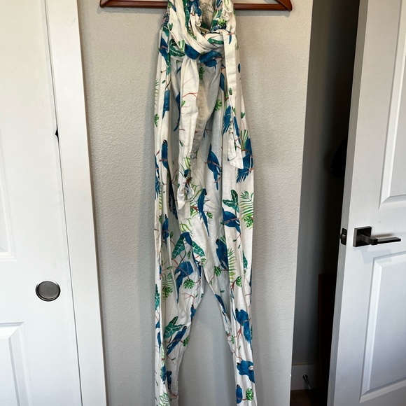 Farm Rio parrots strapless bow jumpsuit size Small - Picture 4 of 4